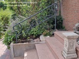 schmiedeeisernes Geländer für Eingangstreppe aus Granit